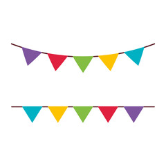 Banner pennant design, Party celebration and decorative theme Vector illustration