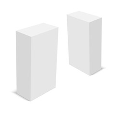 Naklejka premium Realistic cardboard packaging boxes mockup. Vector