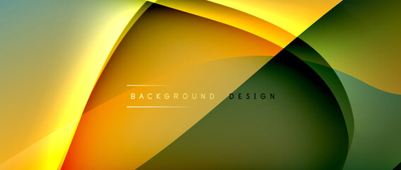 Fluid gradient waves with shadow lines and glowing light effect, modern flowing motion abstract background for cover, placards, poster, banner or flyer