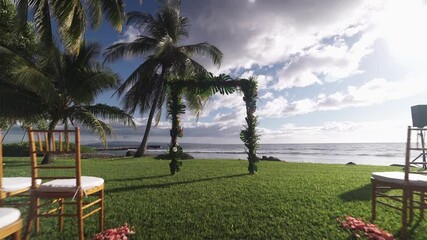 Empty destination wedding at Olowalu Maui Hawaii. 