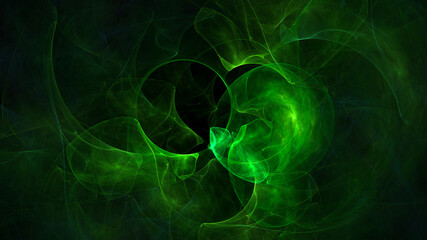 3D rendering abstract multicolor fractal light background