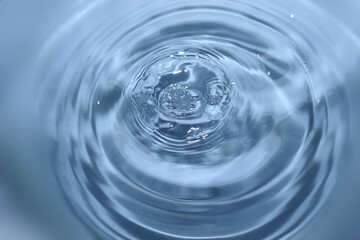 Waves and soft water droplets in a circle