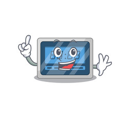 Digital timer caricature design style with one finger gesture