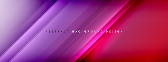 Motion concept neon shiny lines on liquid color gradients abstract backgrounds. Dynamic shadows and lights templates for text