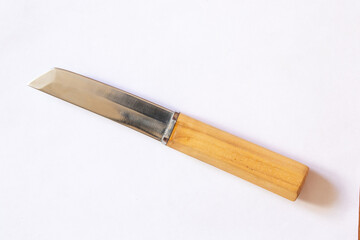 close-up knife with a handle on an isolated background