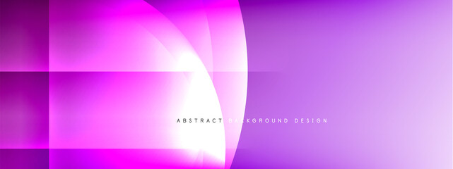 Vector abstract background - circle and cross on fluid gradient with shadows and light effects. Techno or business shiny design templates for text