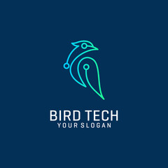 Bird technology logo gradient color