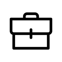 Obraz premium Simple briefcase icon for business symbol. Vector.