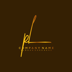 PL initials signature logo. Handwriting logo vector templates. Logo for business, beauty, fashion, signature	