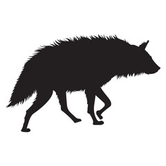 silhouette of hyena