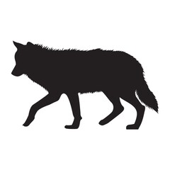 silhouette of wolf