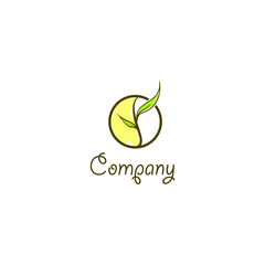 Circle Plant Logo, A logo with a deep meaning about nature, care about the environment, damage to nature, Global Warming and other environmental issues.