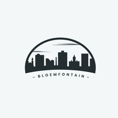 Fototapeta premium Illustration logo design of Bloemfontein