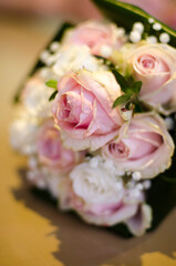 wedding rings and roses
