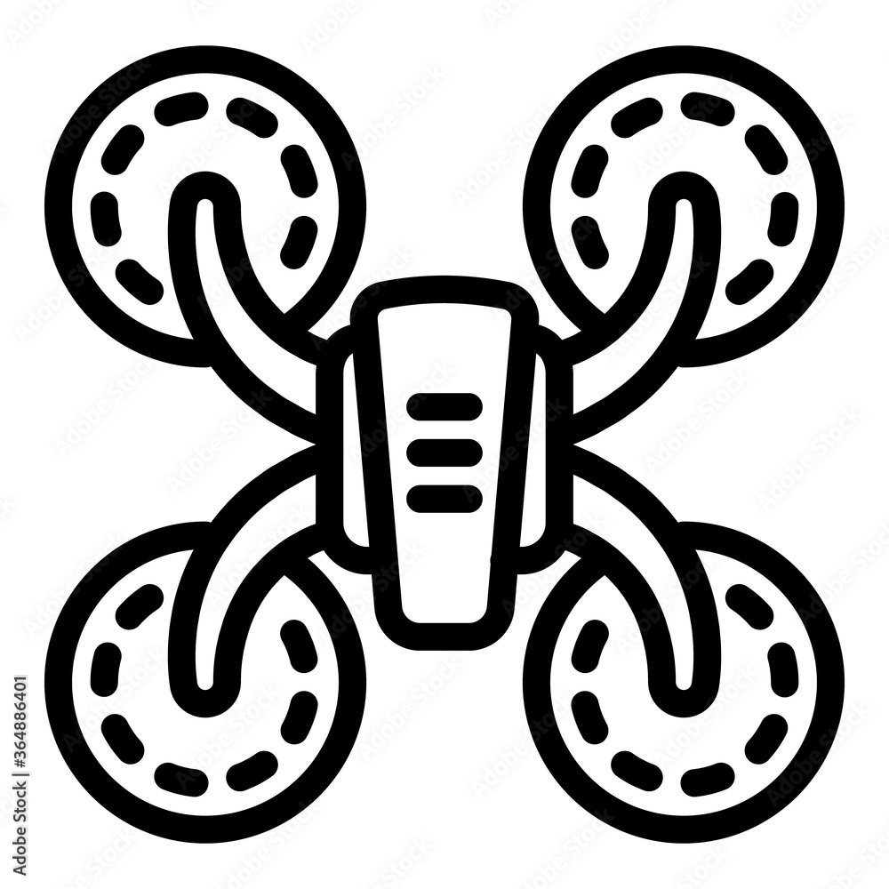 Poster aerial drone icon. outline aerial drone vector icon for web design isolated on white background