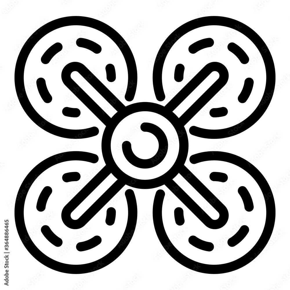 Poster multirotor drone icon. outline multirotor drone vector icon for web design isolated on white backgro