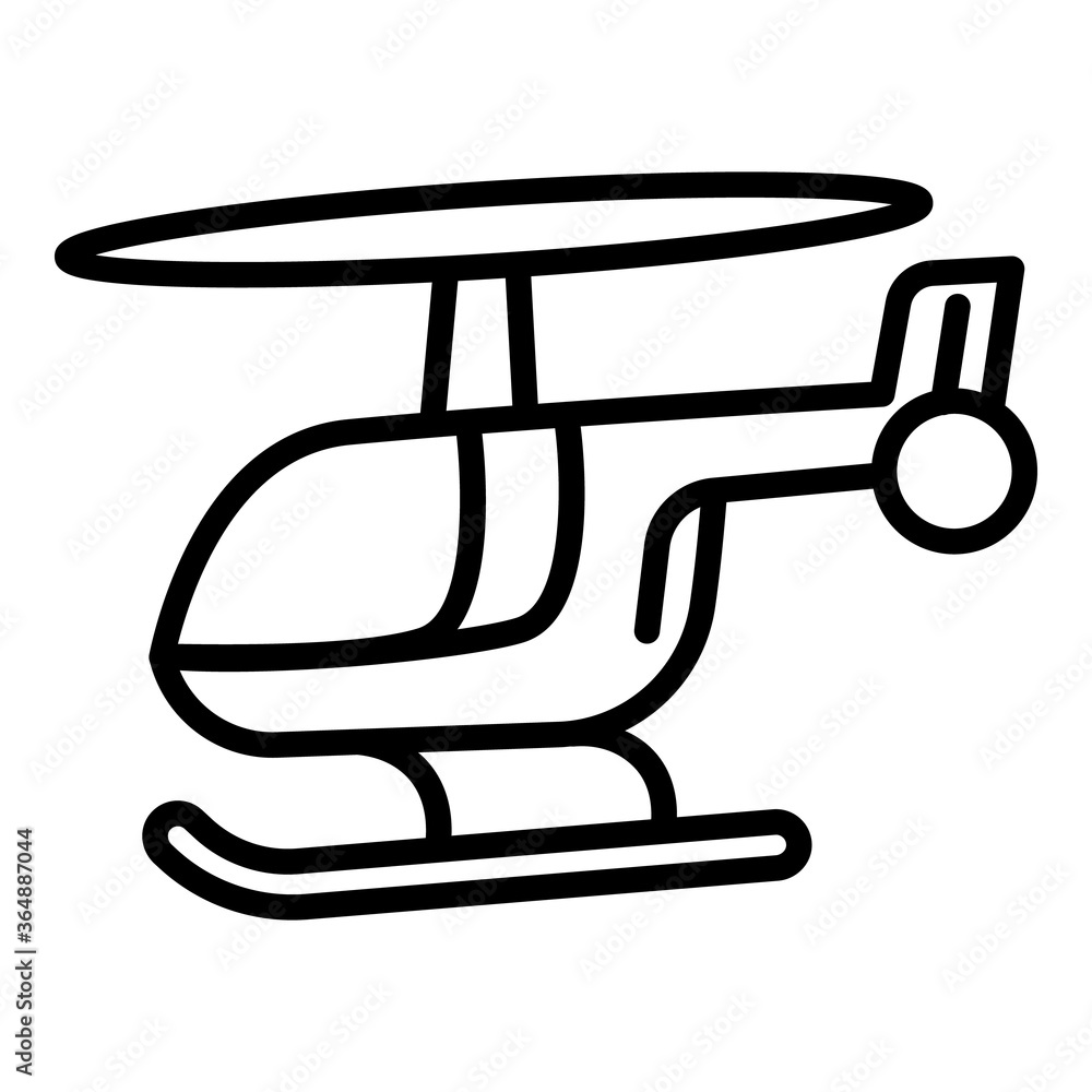 Poster helicopter icon. outline helicopter vector icon for web design isolated on white background