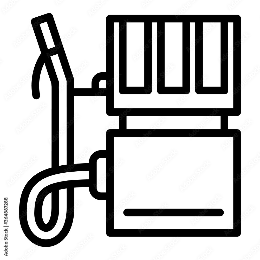Poster petrol station icon. outline petrol station vector icon for web design isolated on white background