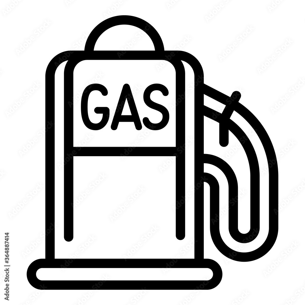 Poster gas fill station icon. outline gas fill station vector icon for web design isolated on white backgro