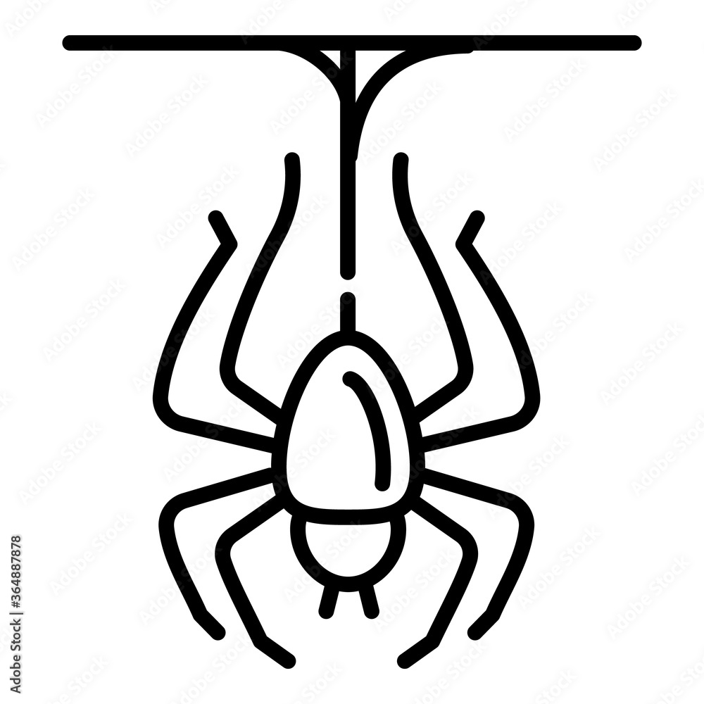 Poster spider icon. outline spider vector icon for web design isolated on white background