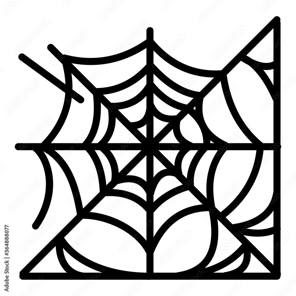 Poster spider web icon. outline spider web vector icon for web design isolated on white background