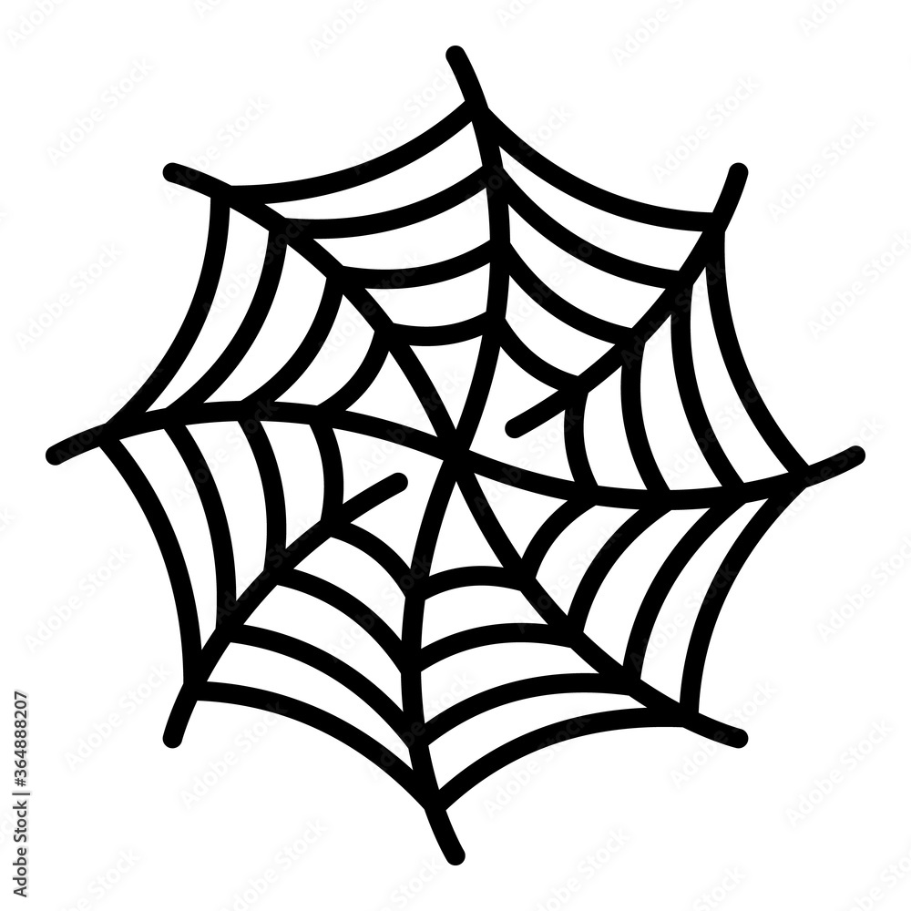 Poster spiral spider web icon. outline spiral spider web vector icon for web design isolated on white backg