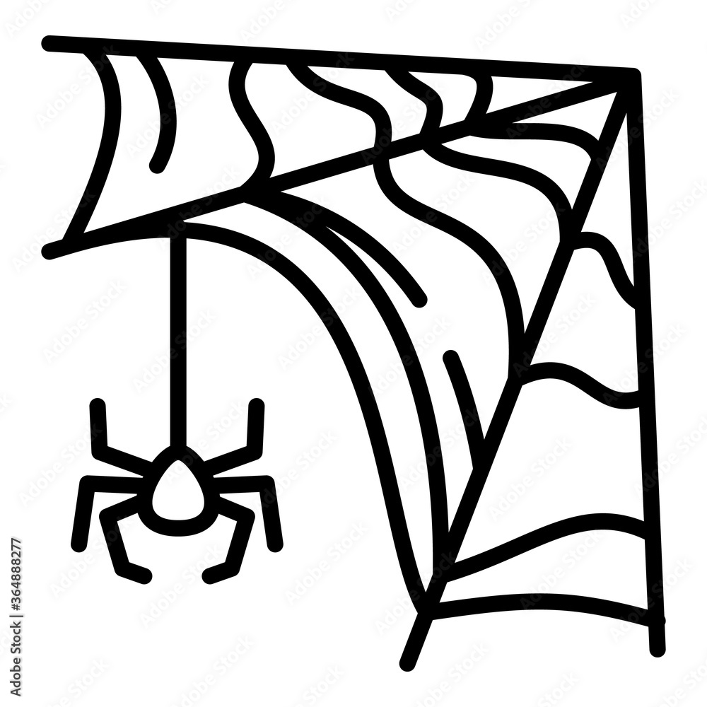 Poster small spider icon. outline small spider vector icon for web design isolated on white background