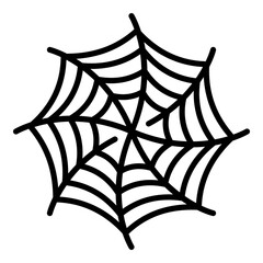 Fototapeta premium Spiral spider web icon. Outline spiral spider web vector icon for web design isolated on white background