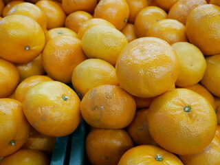 fresh orange for sale on the supermarket.