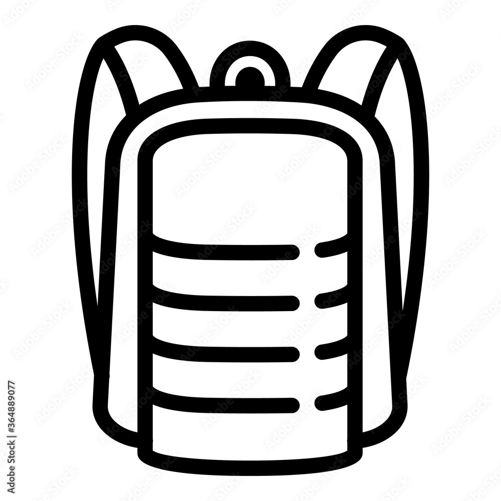 Poster backpack icon. outline backpack vector icon for web design isolated on white background