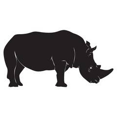 silhouette of rhinoceros