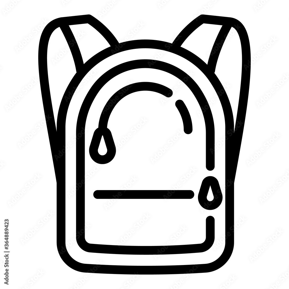 Poster zipper backpack icon. outline zipper backpack vector icon for web design isolated on white backgroun