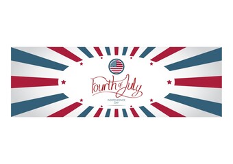 independence day banner of usa