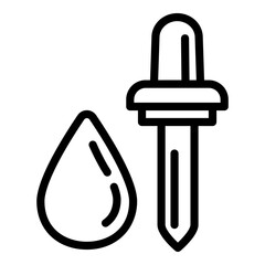 Liquid vape pipette icon. Outline liquid vape pipette vector icon for web design isolated on white background