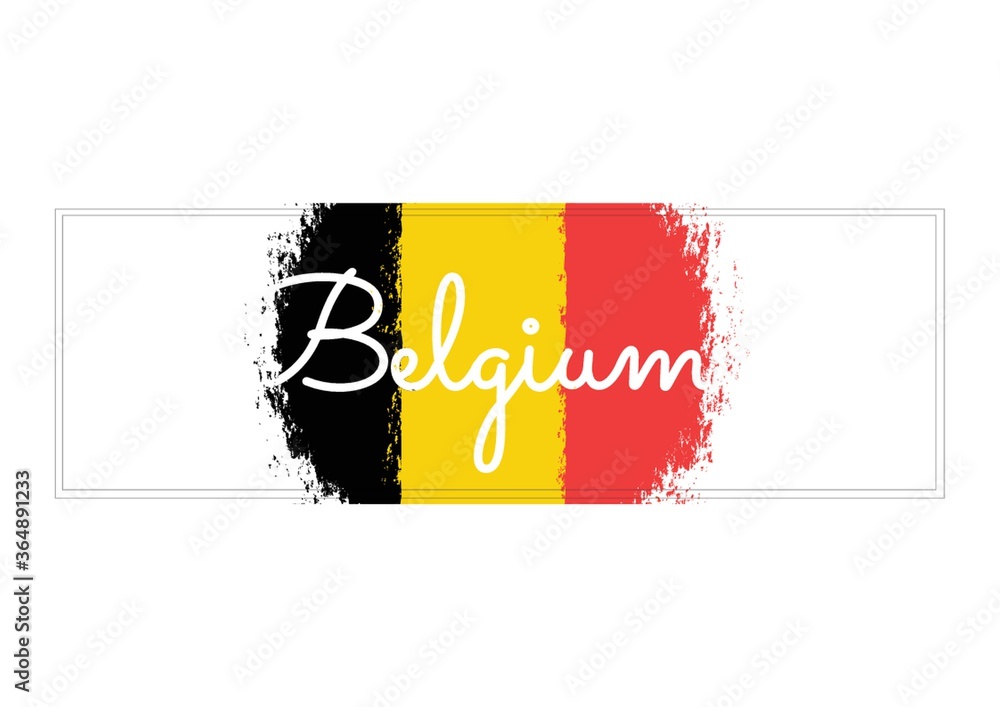 Poster banner with belgium flag