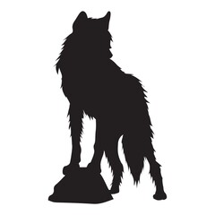 silhouette of wolf