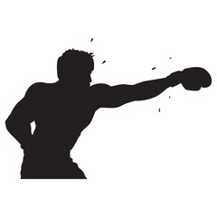 silhouette of a boxer