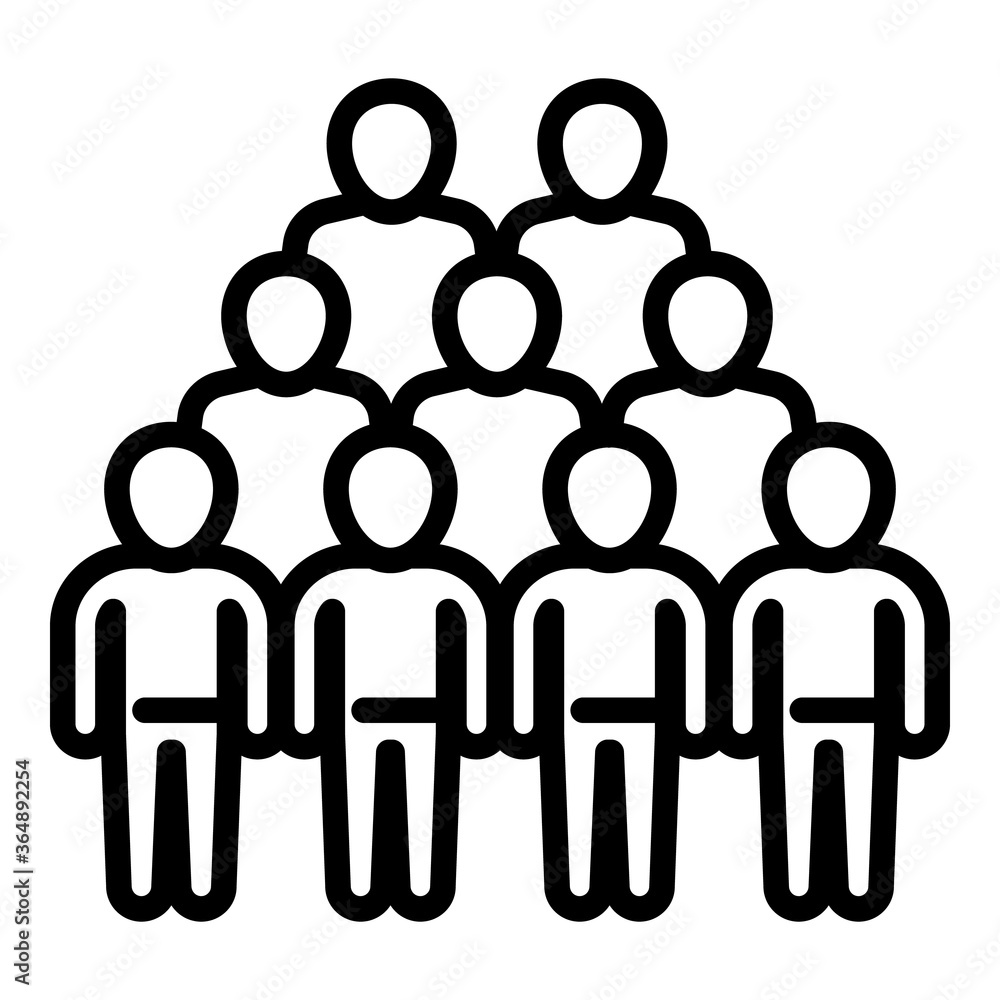Poster cooperation comunity icon. outline cooperation comunity vector icon for web design isolated on white