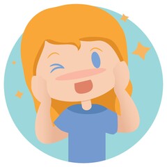 girl winking