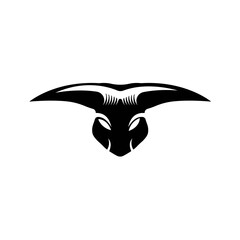Bull head logo design icon vector illustration
