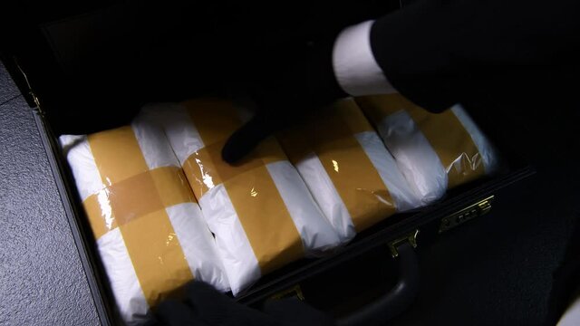 briefcase full of narcotic drugs.