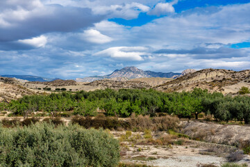 The Badlands of Abanilla and Mahoya near Murcia in Spain