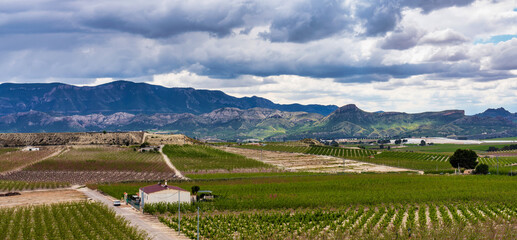 Landscape view of Cieza near Murcia in Spain