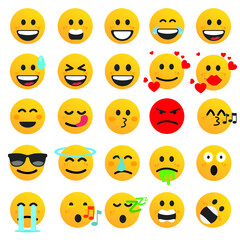 Fototapeta premium Cartoon faces expressions vector