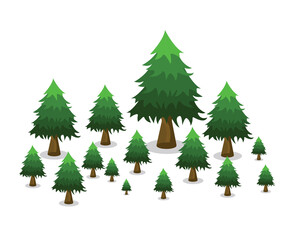 Pine tree icons