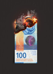 Franc Note Burning