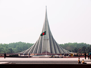 National Martyrs Monument. Bangladesh Liberation War memorial in Savar near Dhaka