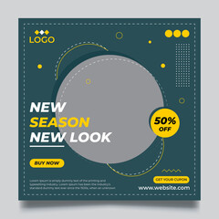 New season fashion sale web banner or social media post, Instagram banner template