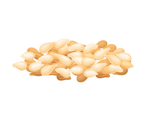 Pile of Cereals or Grain Crops Dry Seeds Vector Illustration