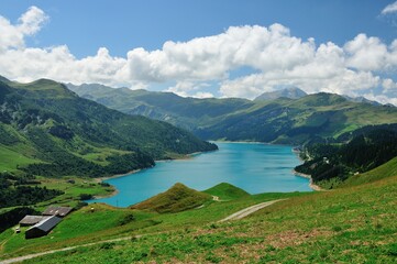 Fototapeta premium Lake of Roselend, Savoie, France